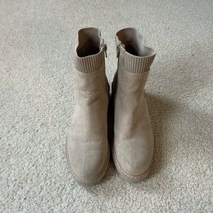 No Boundaries Beige Ankle Booties